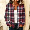 Women's Casual Plaid Button Down Long Sleeve Knit Cardigan Sweater Coat for Fall Winter