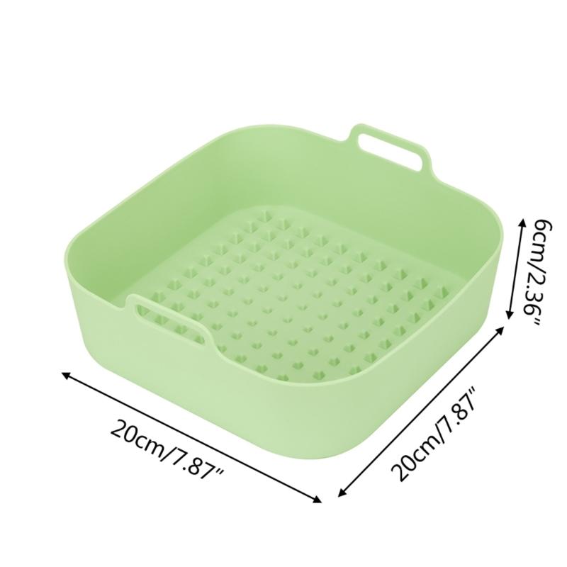 Reusable Square Shape Air Fryer Liner Food-Grade Silicone Air Fryer Accessories