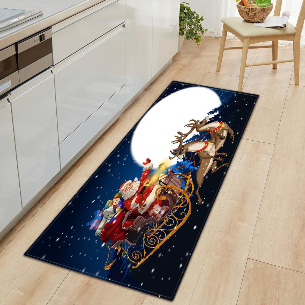 Christmas Kitchen Sand Carpet Doormat Long Floor Mat