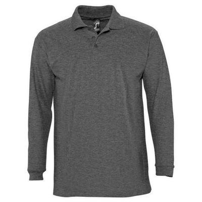 Unisex Adult Winter II Melange Long-Sleeved Polo Shirt