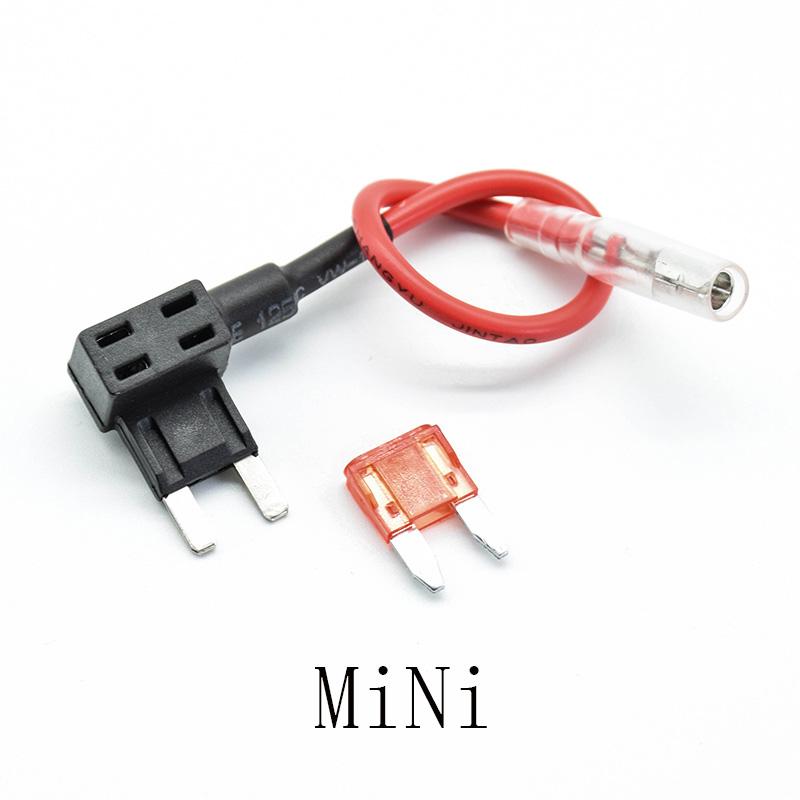 1PC 12V SMALL MEDIUM Car Fuse Add-a-circuit TAP Adapter Micro/Mini/Standard ATM APM Blade Auto Fuse Holder with 10A Blade Fuse Fuse Holders1