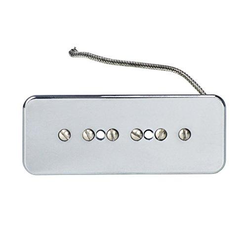 FLEOR Alnico 5 Single Coil Tonabnehmer Soapbar Chrom P90 Hals & Steg Tonabnehmer Set