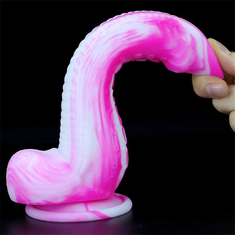 Weiblicher farbiger Silikondildo, Simulation großer Penis, alternative Produkte für Erwachsene