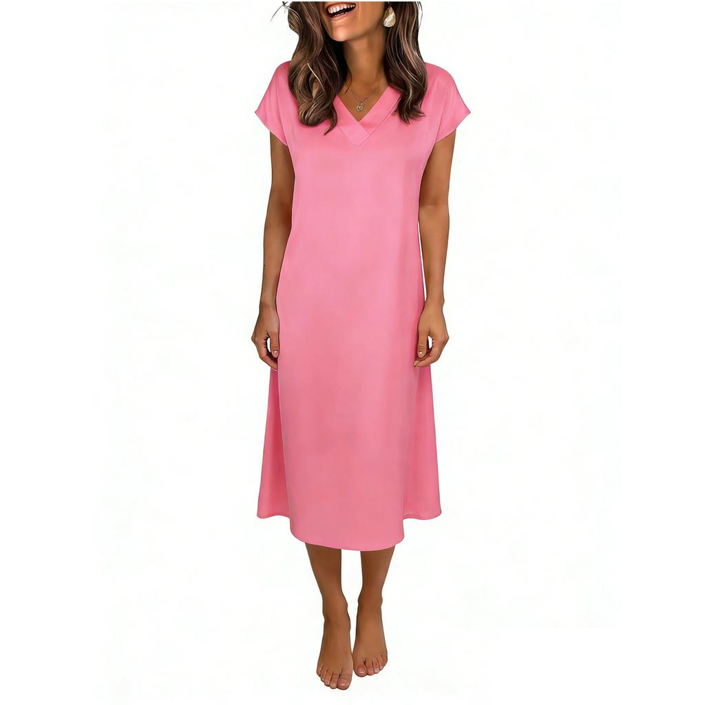 Vestito da Spiaggia Casual a Maniche Corte da Donna