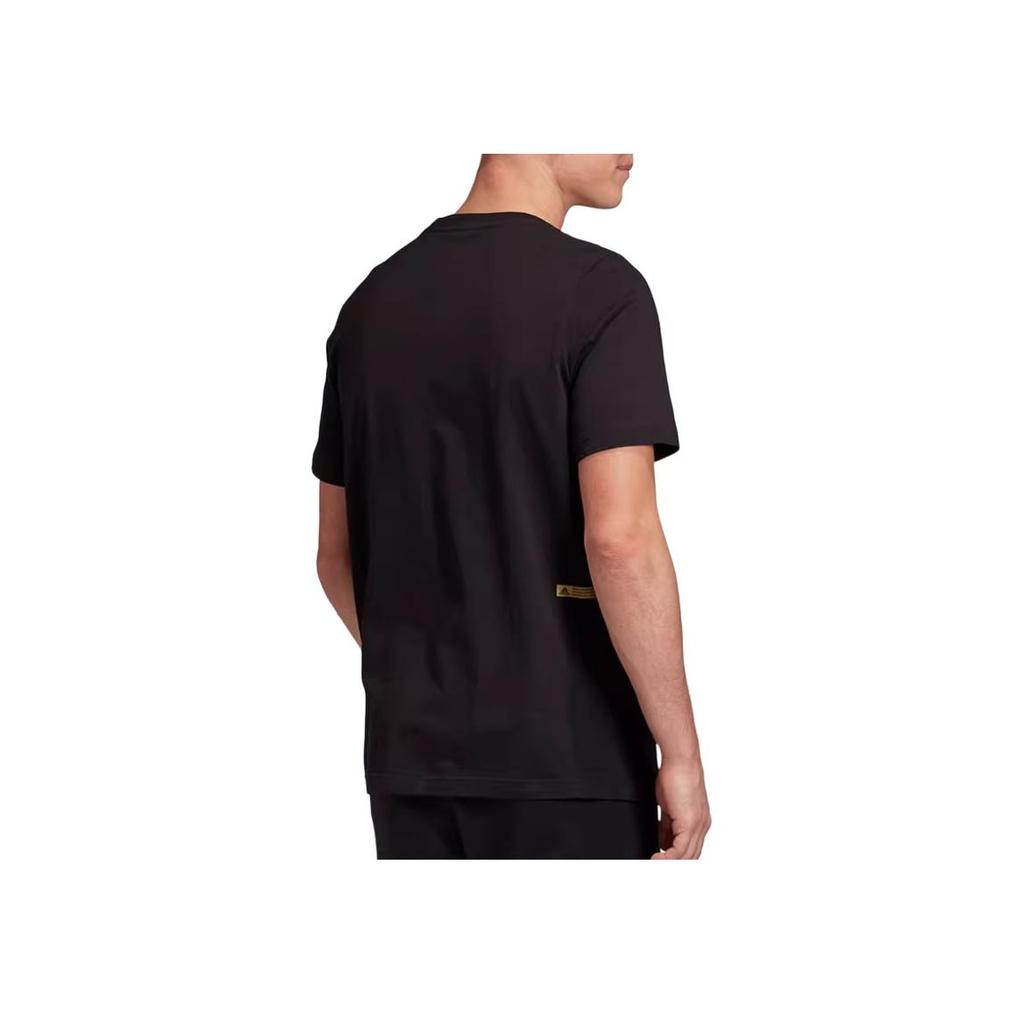 adidas Sports Series Round Neck Comfortable Pullover Short Sleeve T-Shirt Men Tops Black GE4707