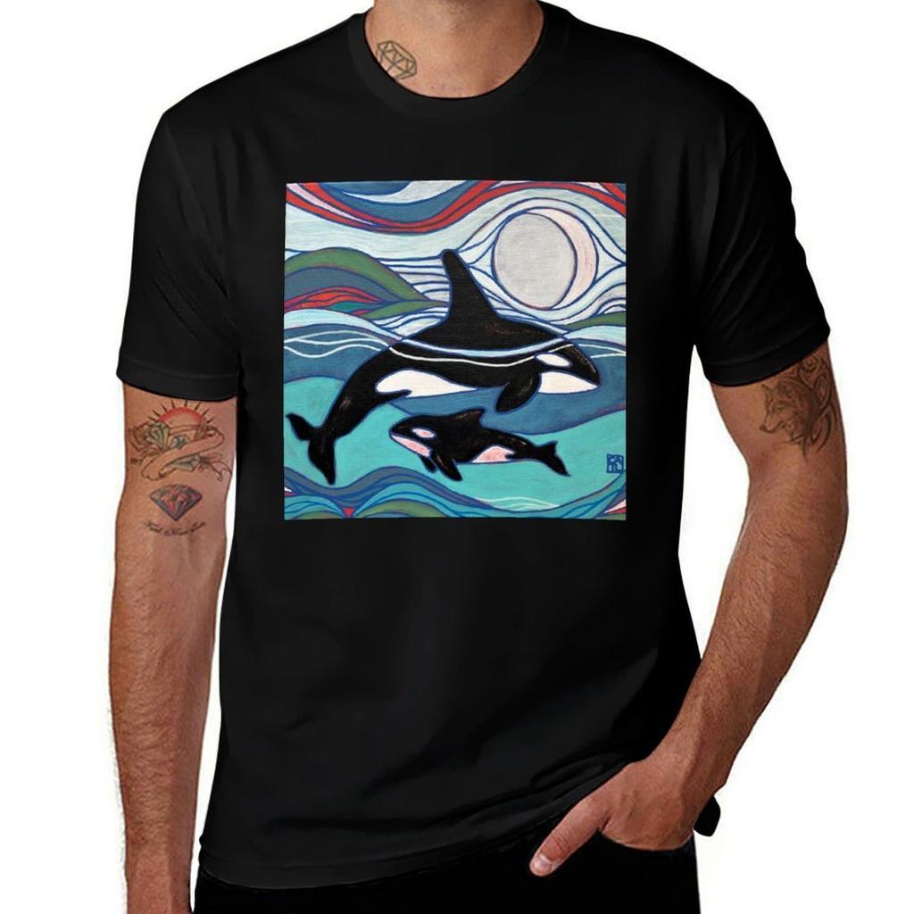 Orca Baby And Mama Tshirt Essential Solid Color Tshirt