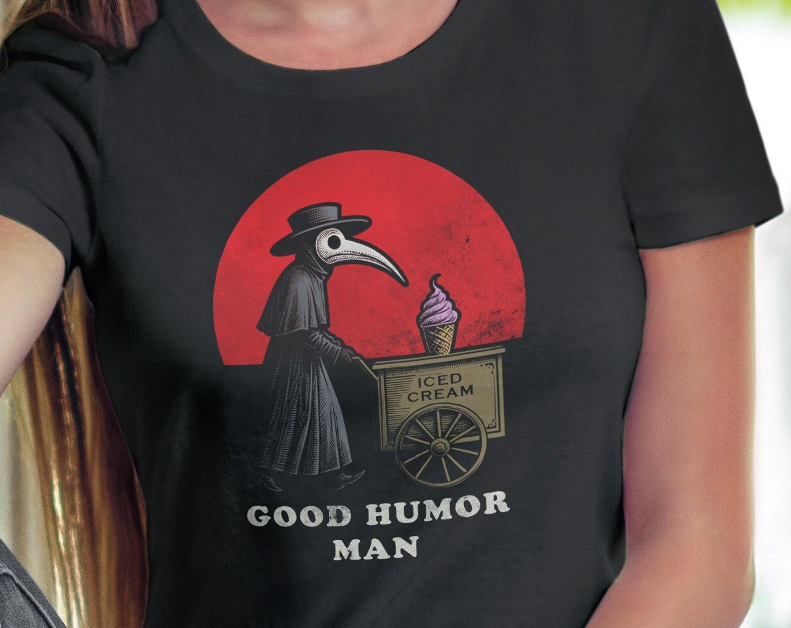 Good Humor Man Plague Doctor T-Shirt - Dark Humor Pun Tee XL