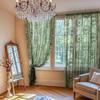 1 Stück Grüne Spitzenvorhänge Wohnzimmer- und Schlafzimmer-Trennvorhänge Fertige Gaze-Rollos Perforierter Lotusblatt-Spitzenstangen-Stil Schlafzimmergardinen