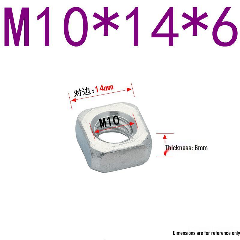 Galvanized Thin Square Nut Cap M4-M16