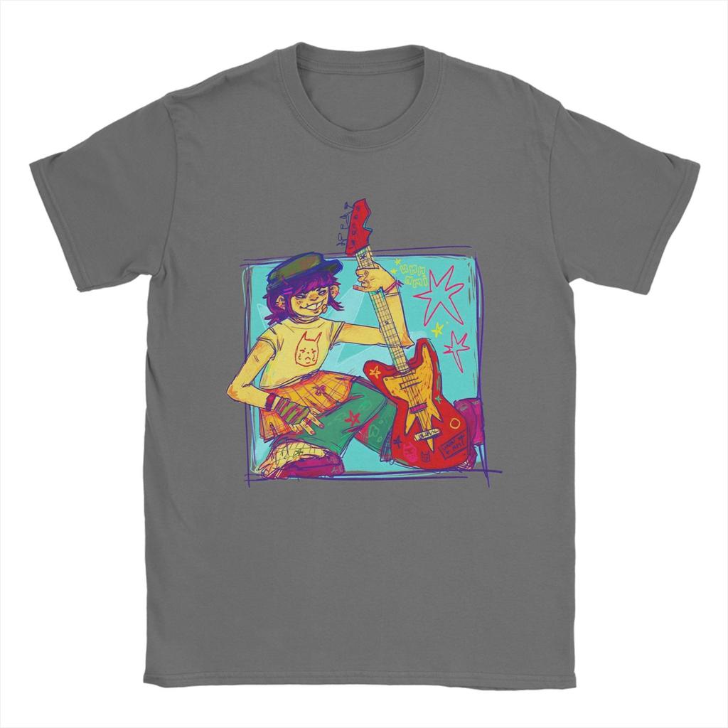 Leisure Noodle Gorillaz T-Shirt Men Round Neck 100% Cotton T Shirts  Short Sleeve Tees Plus Size Tops