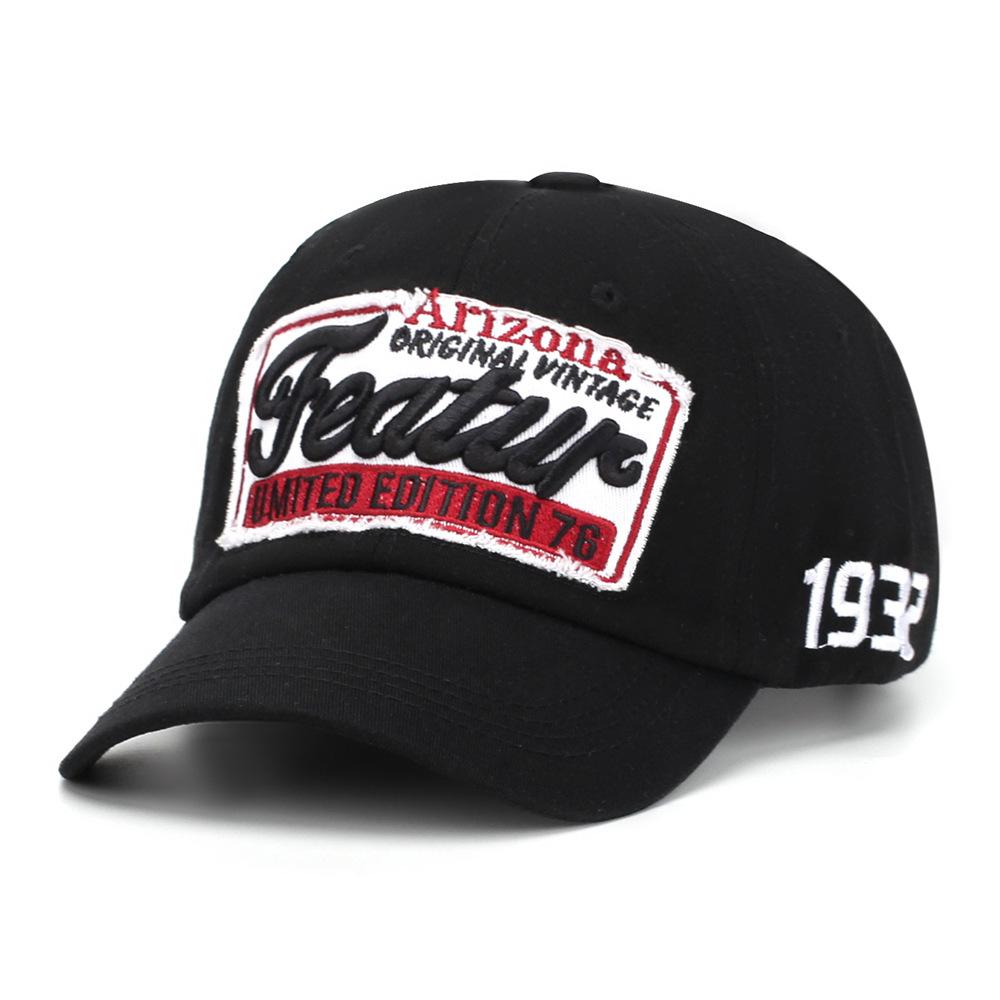 Modische Patchwork-Baseballkappe mit Stickerei, verstellbare Dad-Cap, Unisex, Baumwolle, Streetwear, Freizeitkappe für Damen und Herren Adjustable