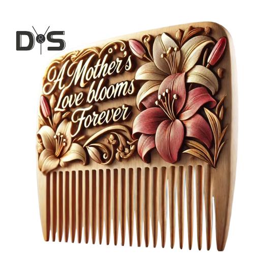 

Расческа ручной работы с цветком на День матери, антистатическая деревянная расческа, портативная для женщин, тонких, густых, коротких, длинных вьющихся волос, распутывающая и укладочная расческа D