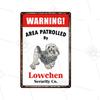 Akita Corgi Dog Breed Metal Sign Beware Of The Dog Warning Sign Pet Shop Wall Decoration Family Doorplate Vintage Tin Plaque