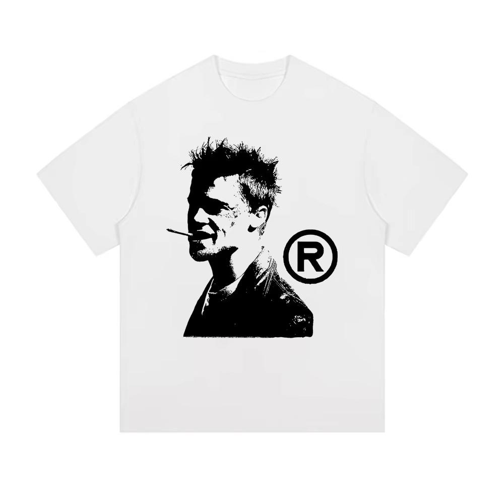 Fight Club Tyler Durden T-shirt Grafica Uomo Donna Moda Vintage Streetwear Maschile Casual T-shirt in Cotone Unisex a Maniche Corte