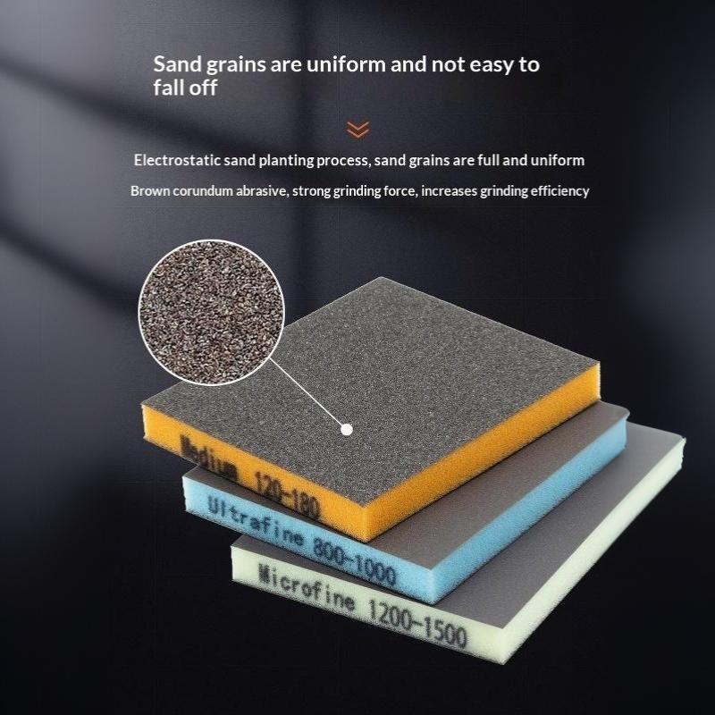 8Pcs Double Sided Sponge Sanding Pads Portable Car Furniture Polishing Assorted Grits 120 To 1500