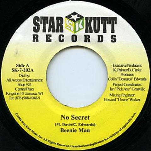 

7inch Record BEENIE MAN / BUTTA BREAD - No Secret / Keep It Right Star Kutt 2004 Jamaica Reggae, Ska & Dub