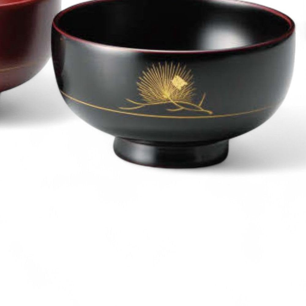 Set of 2 Lacquerware Made In J-kitchens Bowls, Wooden, Hand-Painted, Japan, PID-528831