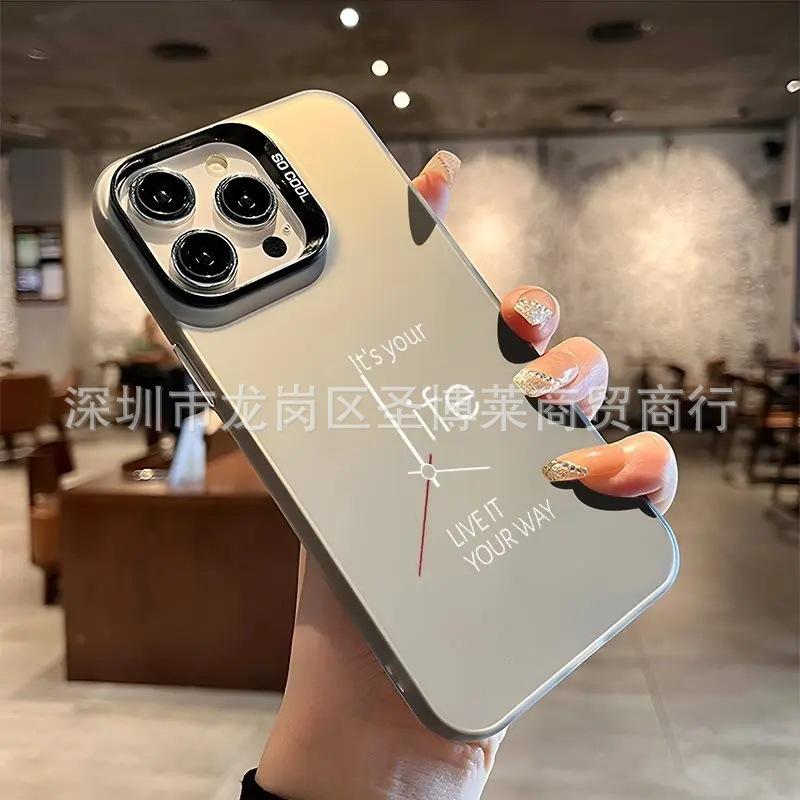 Simple English Applicable Apple 15 Color Silver iPhone14Pro Creative 11promax Matte 16 Protective Case 17