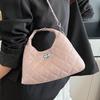 Spring and Summer New Niche Light Luxury Small Fragrant Wind Rhombus Chain Wrist Bag Fashionable Versatile Simple Temperament Messenger Women's Bag