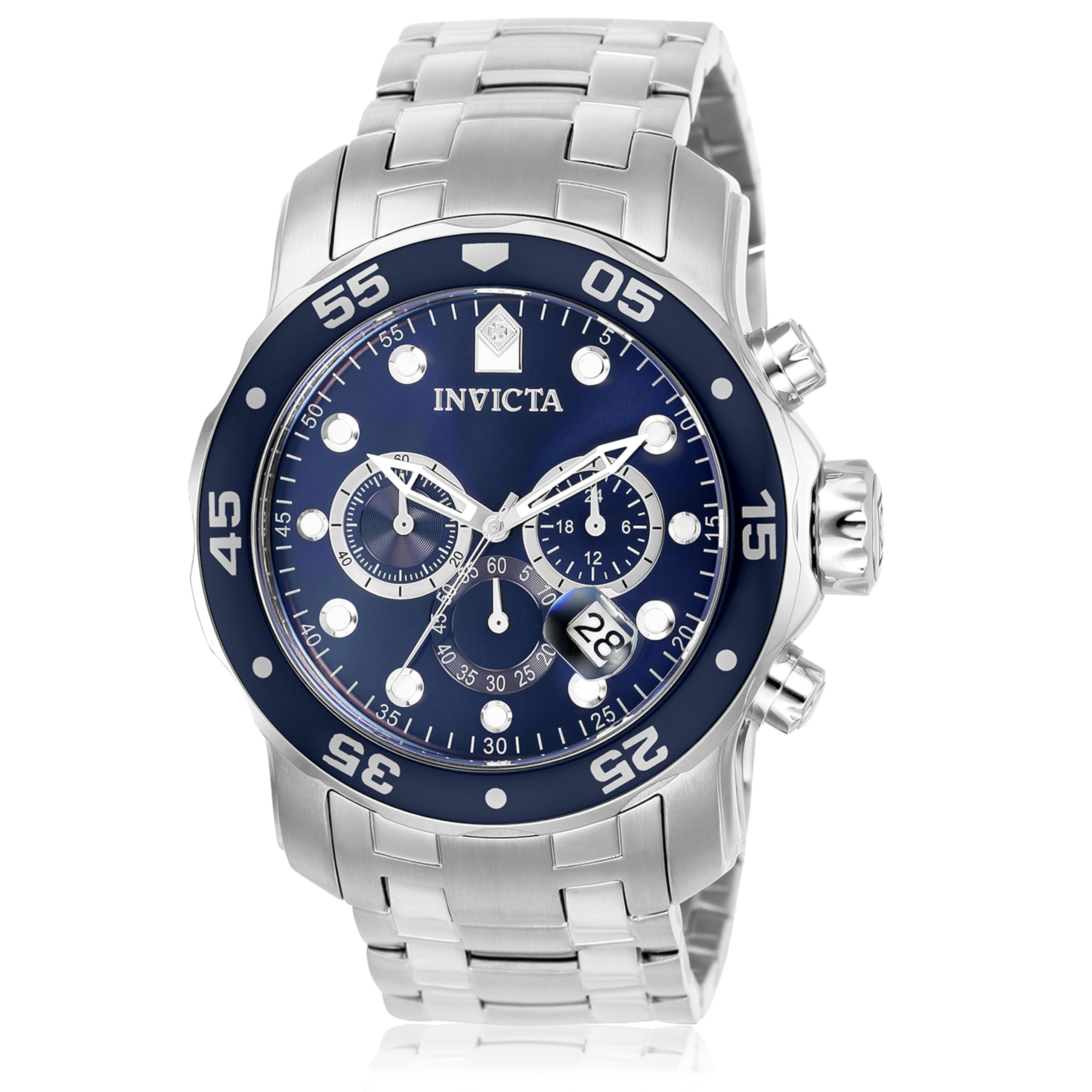 [Invicta] Invicta Pro Diver Men s Watch, Quartz, 48mm Case, Silver, Stainless Steel Strap, Blue Dial, 0070, Men s [Official Import] [Parallel Import]