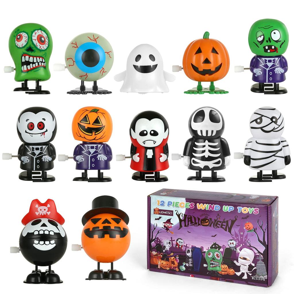 LEMESO Halloween Prize Toys for Set of Halloween Halloween Party Comes in a Case Wind-Up Kids, 12, Favors, Gifts, Prizes, Accessories, Toys,