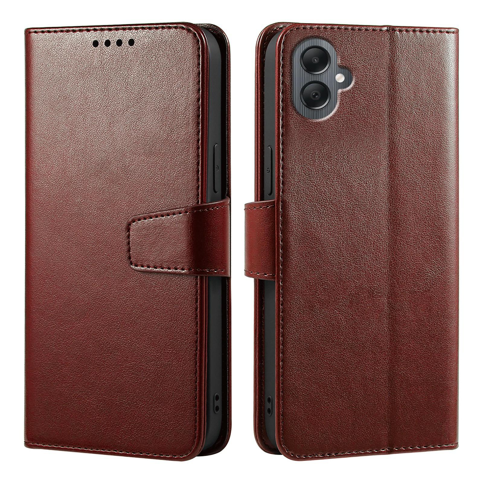 

For Samsung Galaxy A06 4G Case Stand Card Holder Wallet Leather Phone Cover Brown