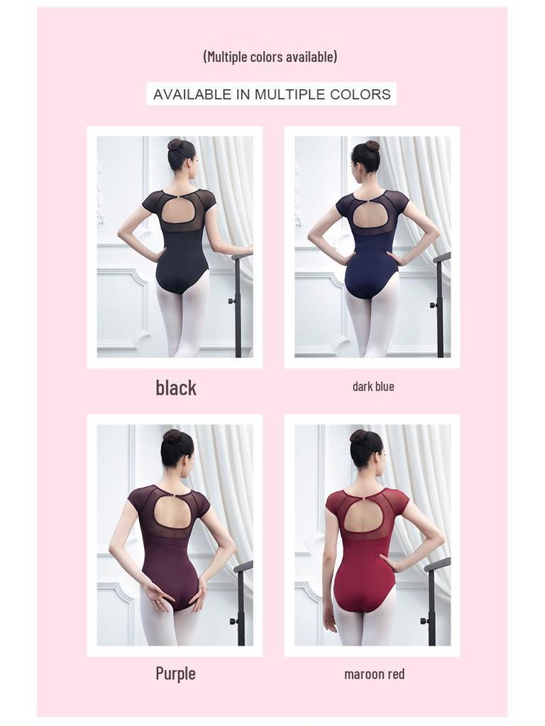Adult Spandex Mesh Ballet Dress for Dance and Gymnastics Practice