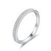 Tancise Classic 925 Sterling Silver  Zircon Ring Ladies Jewelry Wedding Promise Party Gift