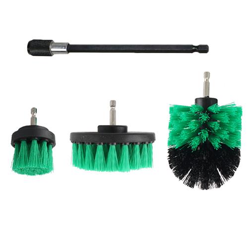 2/3.5/4'' Brush Attachment Set Power Scrubber Drill Brush Polisher Bathroom Cleaning Kit with Extender Kitchen Cleaning Tools