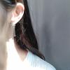 Fashionable Asymmetric Star Moon Rhinestone Tassel Earrings Unique Design Dangle Ear Studs For Women