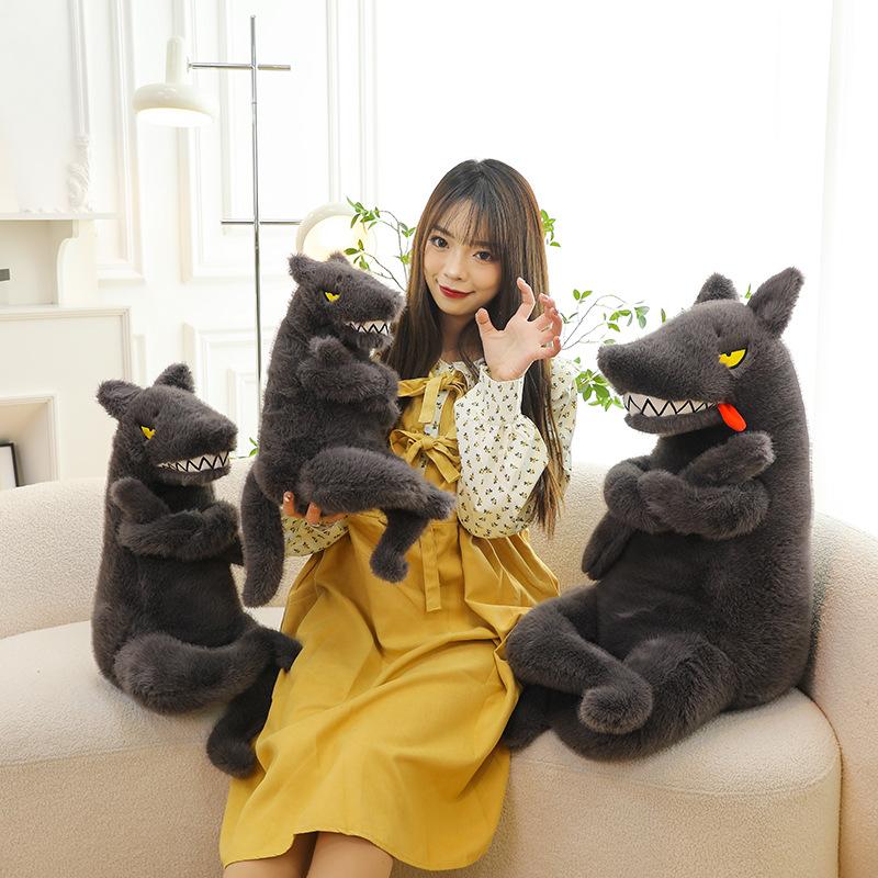 New Confident Fox Plush Toy Big Bad Wolf Doll Crocodile Doll Throw Pillow Children's Gift
