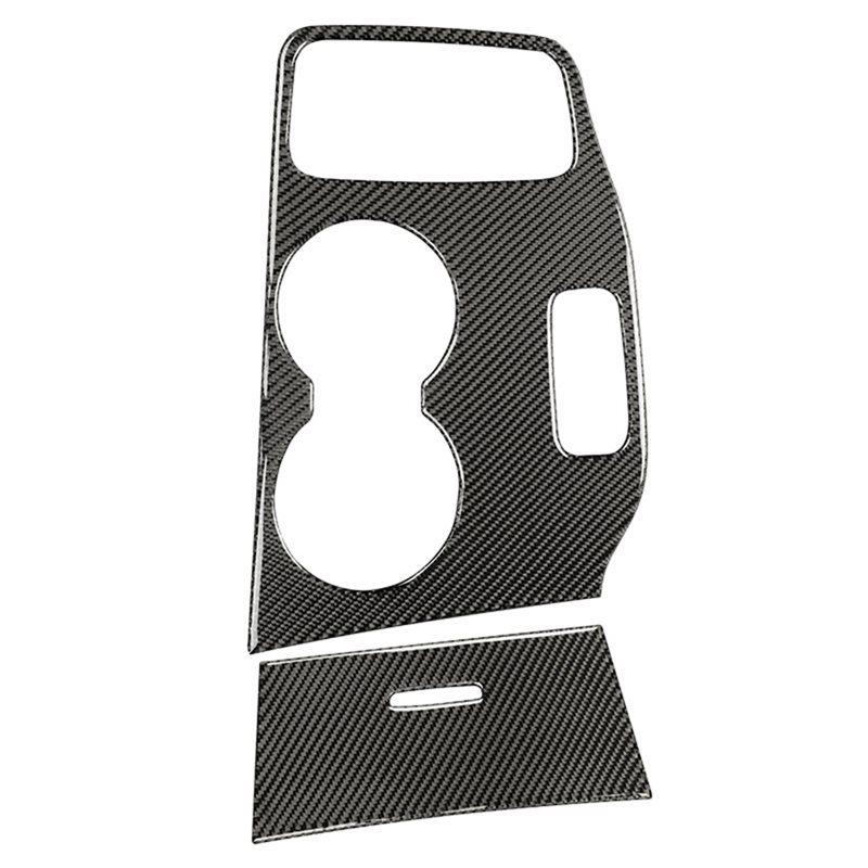 Car Gear Shift Water Cup Holder Panel Decoration Cover Trim For Jeep Grand Cherokee 2014 2015 Black Carbon Fiber
