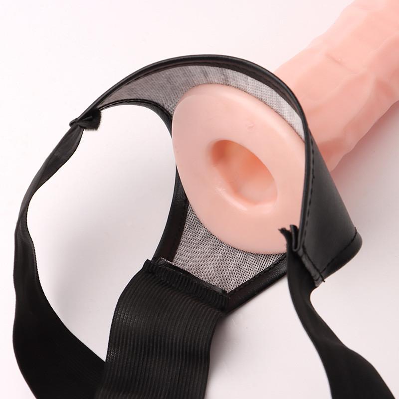 Men Strap On Dildo Panties Wearable Hollow Penis Lengthen Sleeve Strapon Dildo Pants Harness Belt for Man Sex Toys for Woman Gay