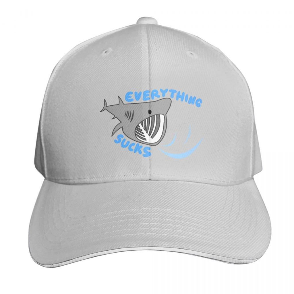 Basking Shark Everything Sucks Baseball Cap Bobble Hat Golf Hat Unisex hat Military Tactical Cap Hats For Unisex Womens