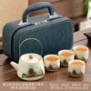 Tragbares Reise-Teeset Kleines Set Outdoor-Tasche Ru-Brennofen Kung-Fu-Teeset Teekanne Geschäftsgeschenk