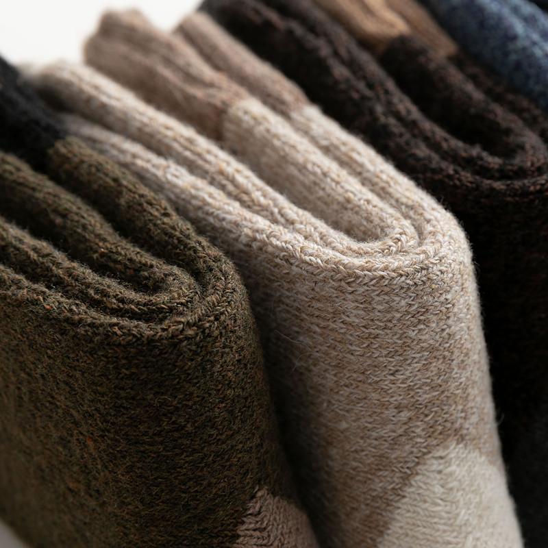5 Paar/Los Winter Warme Herren Damen Socken Super Dicke Wolle Uni Socken Merinowolle Warm Halten Kältebeständig Schnee Socken EU38-46