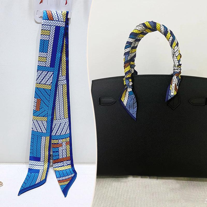 

Трендовий шарф-обмотка ручки сумки в шовковому стилі на 2024 рік