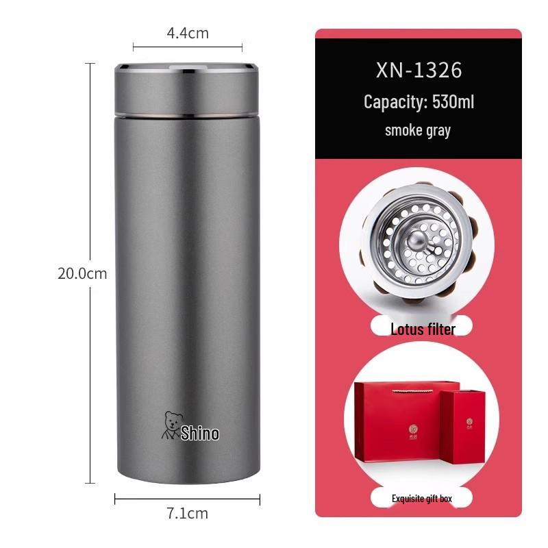 Xinuo 304 Stainless Steel Men's Business Thermos Cup, Large Capacity Vacuum Insulated Water Bottle for Home or Car