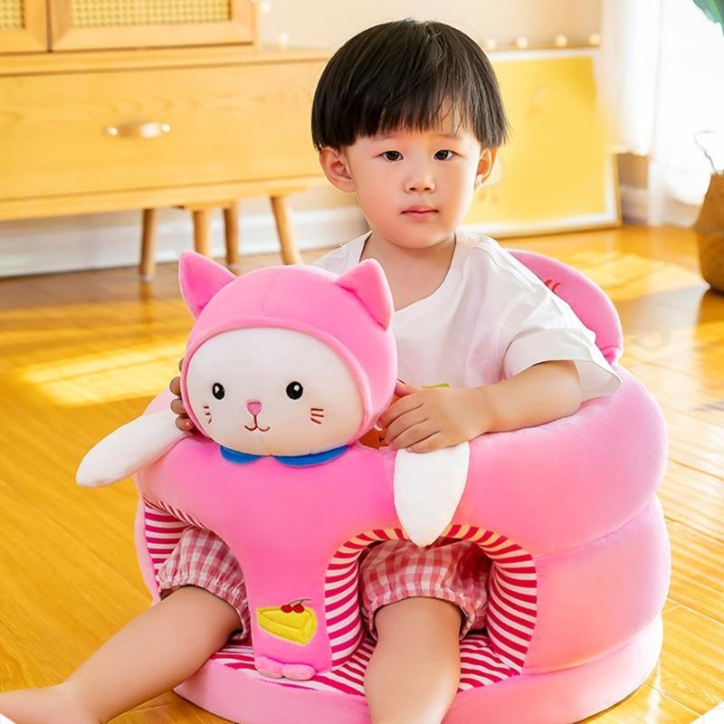 Portable Baby Sitting Chair Baby Learning Sit Sofa Chair Cartoon Animal Pattern Toddler Couch Seat for Infants Toddlers