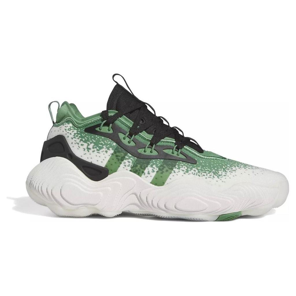 adidas Zapatillas unisex Trae Young 3 Preloved verdes en blanco roto y negro IE2703