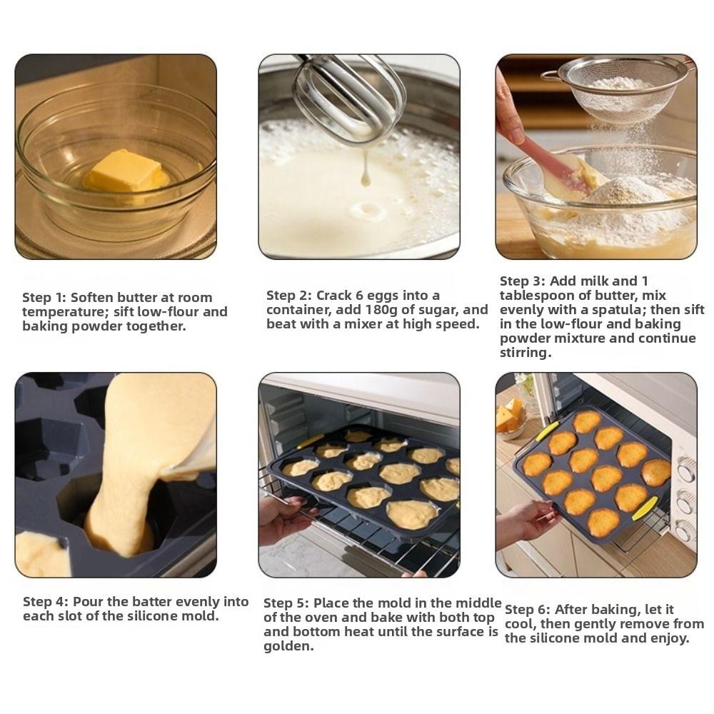 12-Cavity Silicone Cake Mold Non-stick Pudding Jelly Mold Flexible Chocolate Mold  Valentine Gift