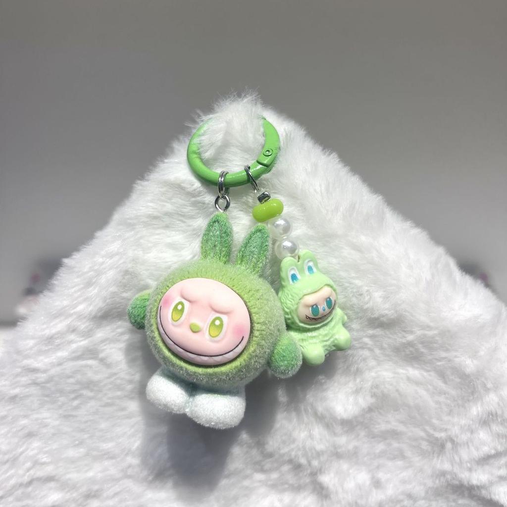 Plush Mini Cute Grain Sitting Labu Keychain Labu Bag Couple Pendant Cute Pendant Phone Chain