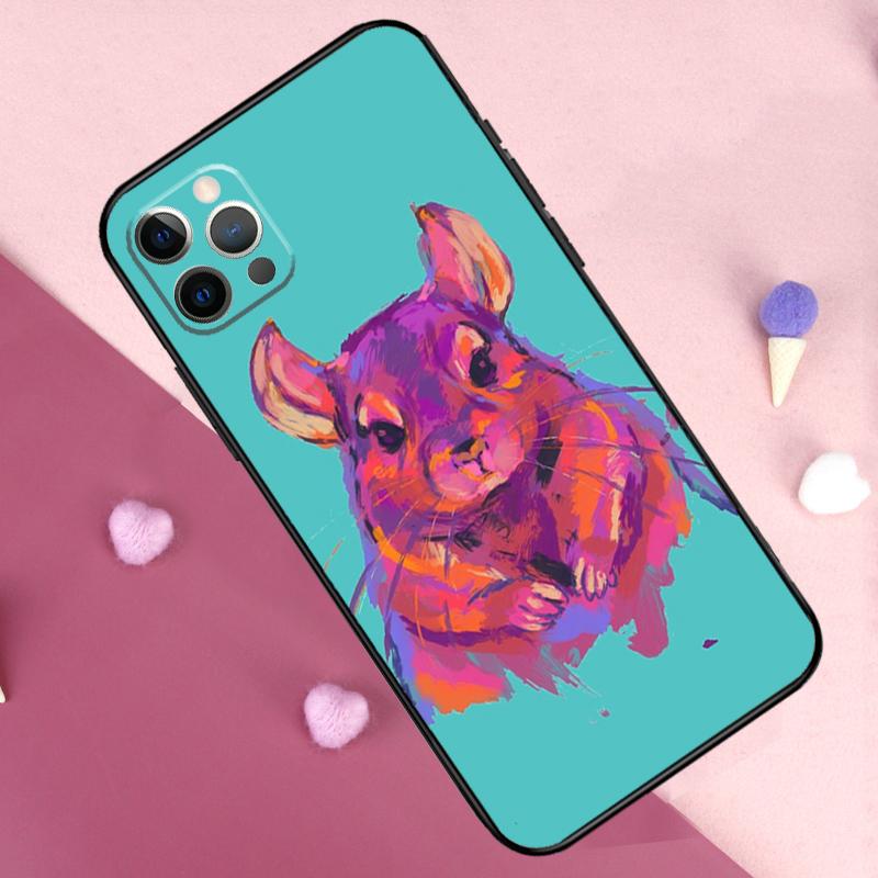 Cartoon Chinchilla Phone Case For iPhone 17 Pro Max 11 14 15 16 Pro Max Plus 13 12 Mini 16e 17 Air Back Cover