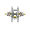 MOC Self-Locking Bricks Technical Parts Framed Differential Gear 65413 65414 Gearbox Building Blocks Cars Steering Chassis Toys