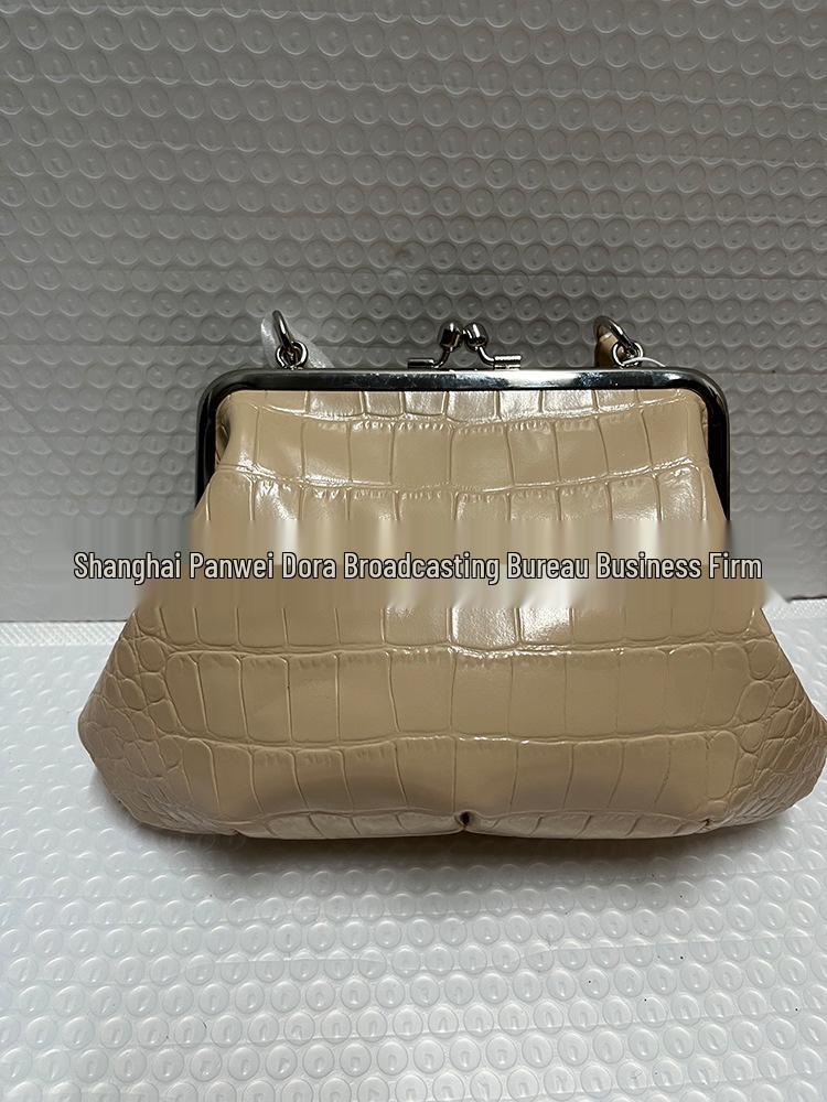 2025 Pink Crocodile Pattern Dumpling Bag: Casual Single Shoulder & Crossbody Women's Handbag