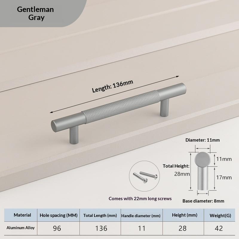 Nordic Wardrobe Handles–Gold Copper & Black Drawer Knobs Extended American-Style Aluminum Alloy Cabinet Pulls Furniture Hardware