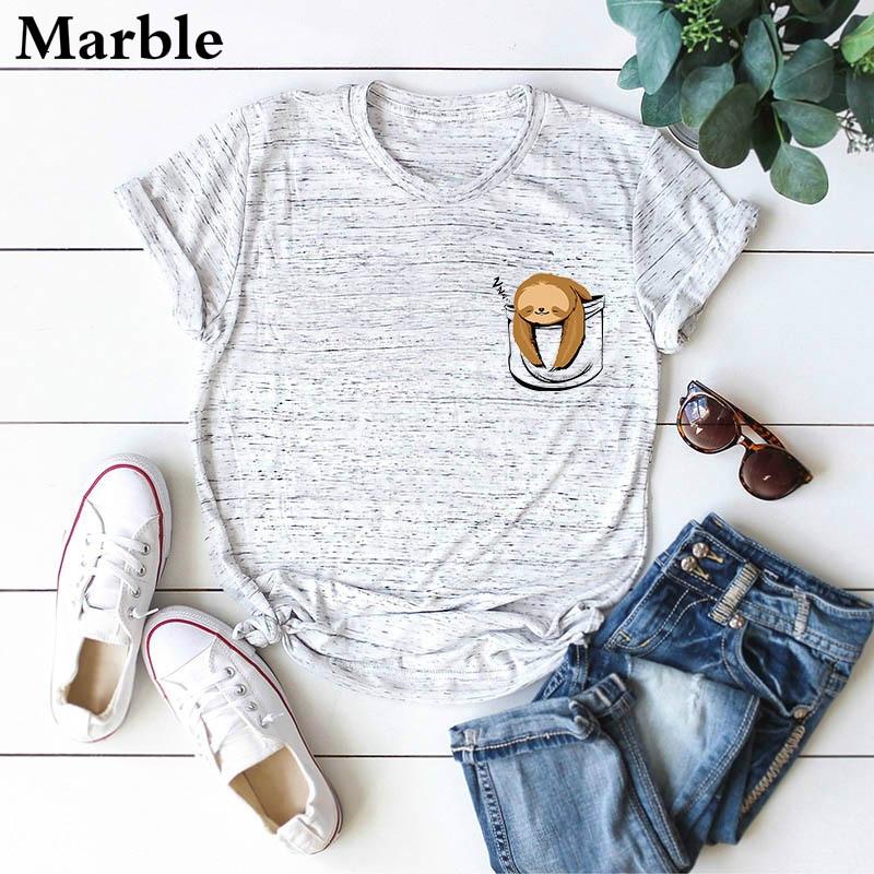 Women Tee Tops Cotton Summer T-Shirt 