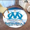 Olympique de Marseille Printed Round Rug Carpet Chair Rug Area Rug Entryway Doormats,for Office Chair Living Room Bedroom Kitchen Room.