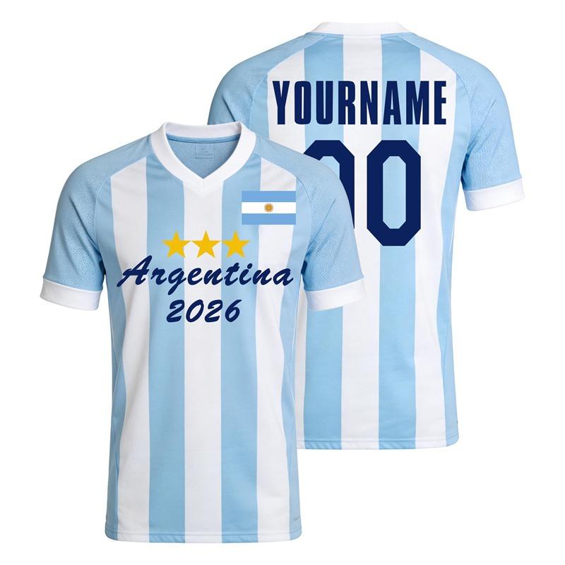 2026 Brésil Suisse Argentine Drapeau Football Flagrant T-shirt Nom Numéro Personnalisés Imprimés Manches Courtes Décontracté Oversize Hauts