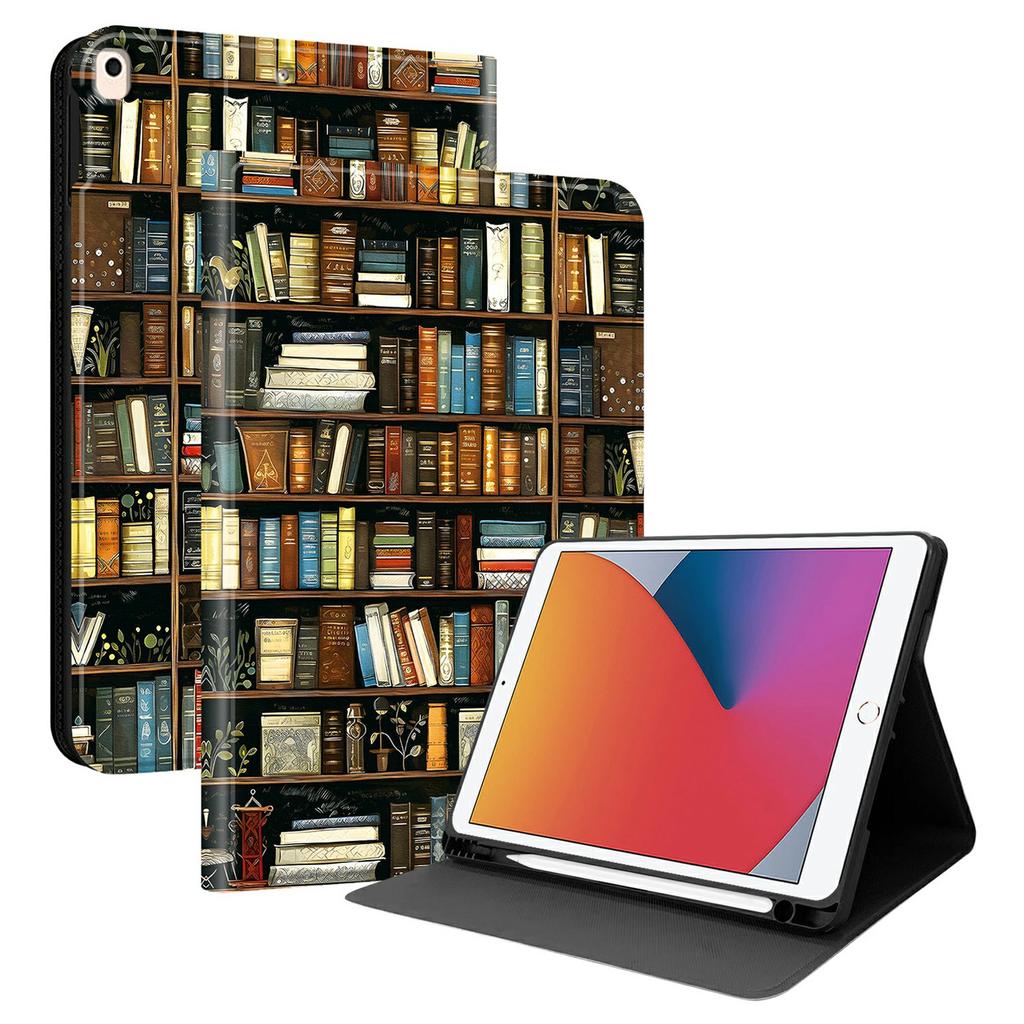 PU Leather Case For iPad 10.2 (2021) / (2019) / (2020) Pattern Print Tablet Cover Stand with Pen Slot (Stylus Not Included)